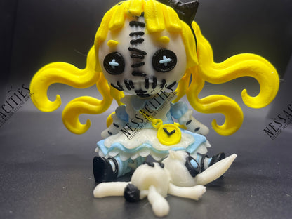 Alice and Her Rabbit Creepy Doll